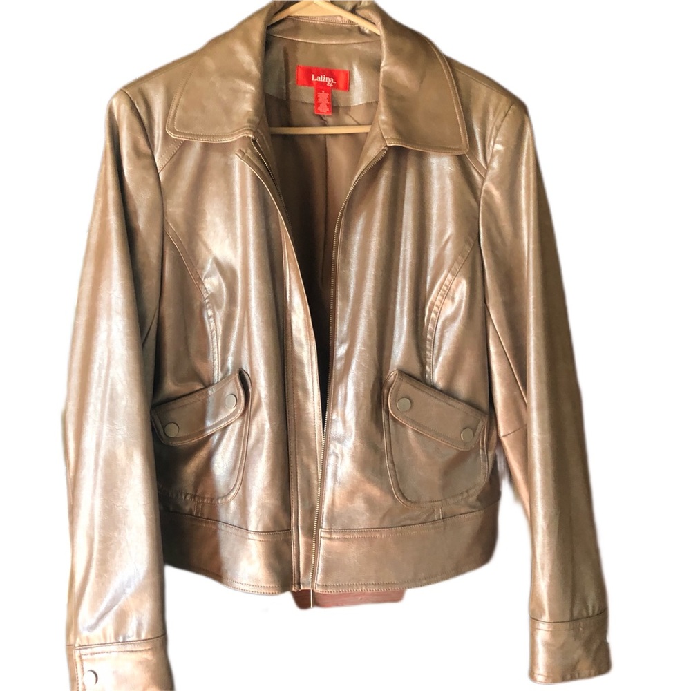 Silver Womans Jacket Size Medium - image 2